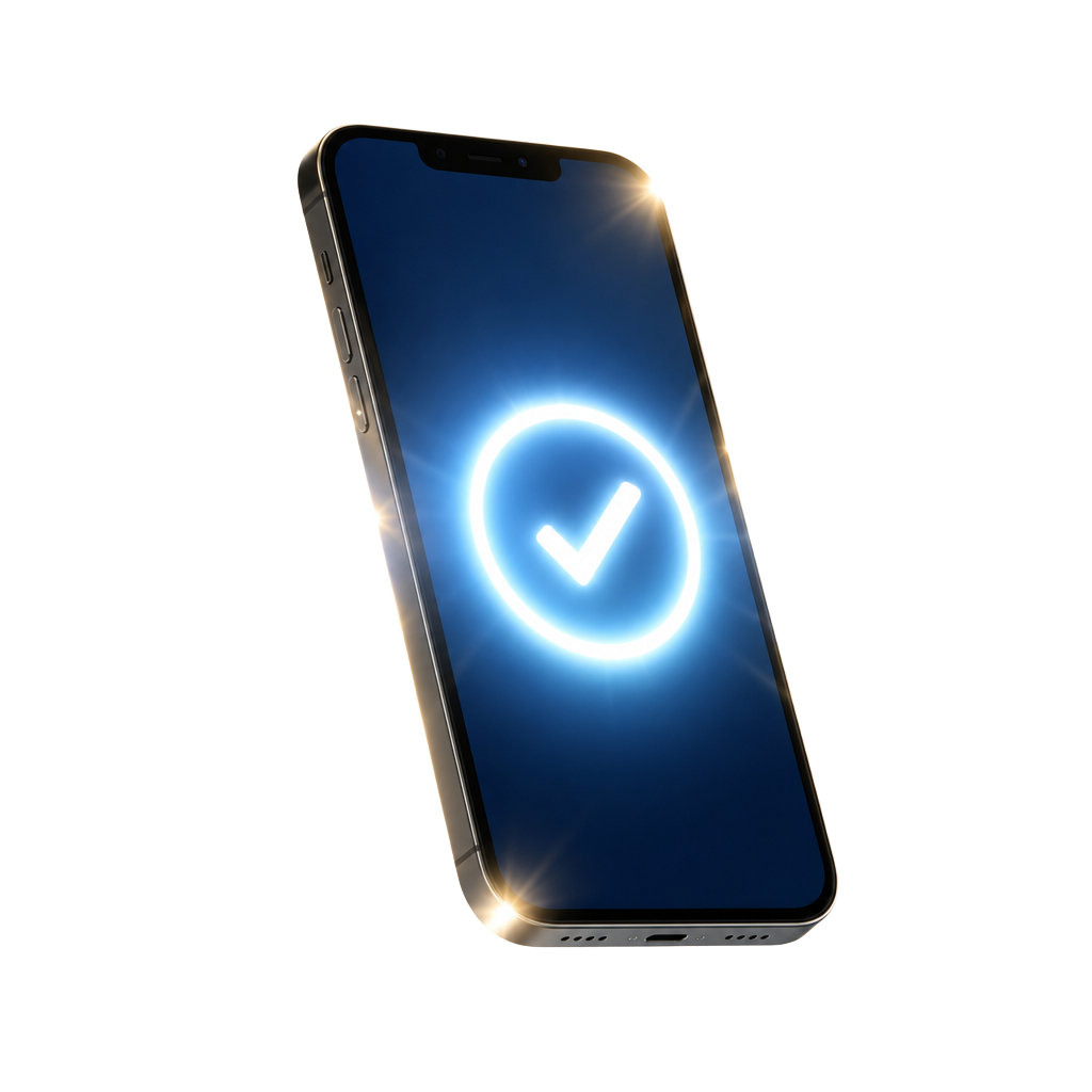 Smartphone exposto na loja